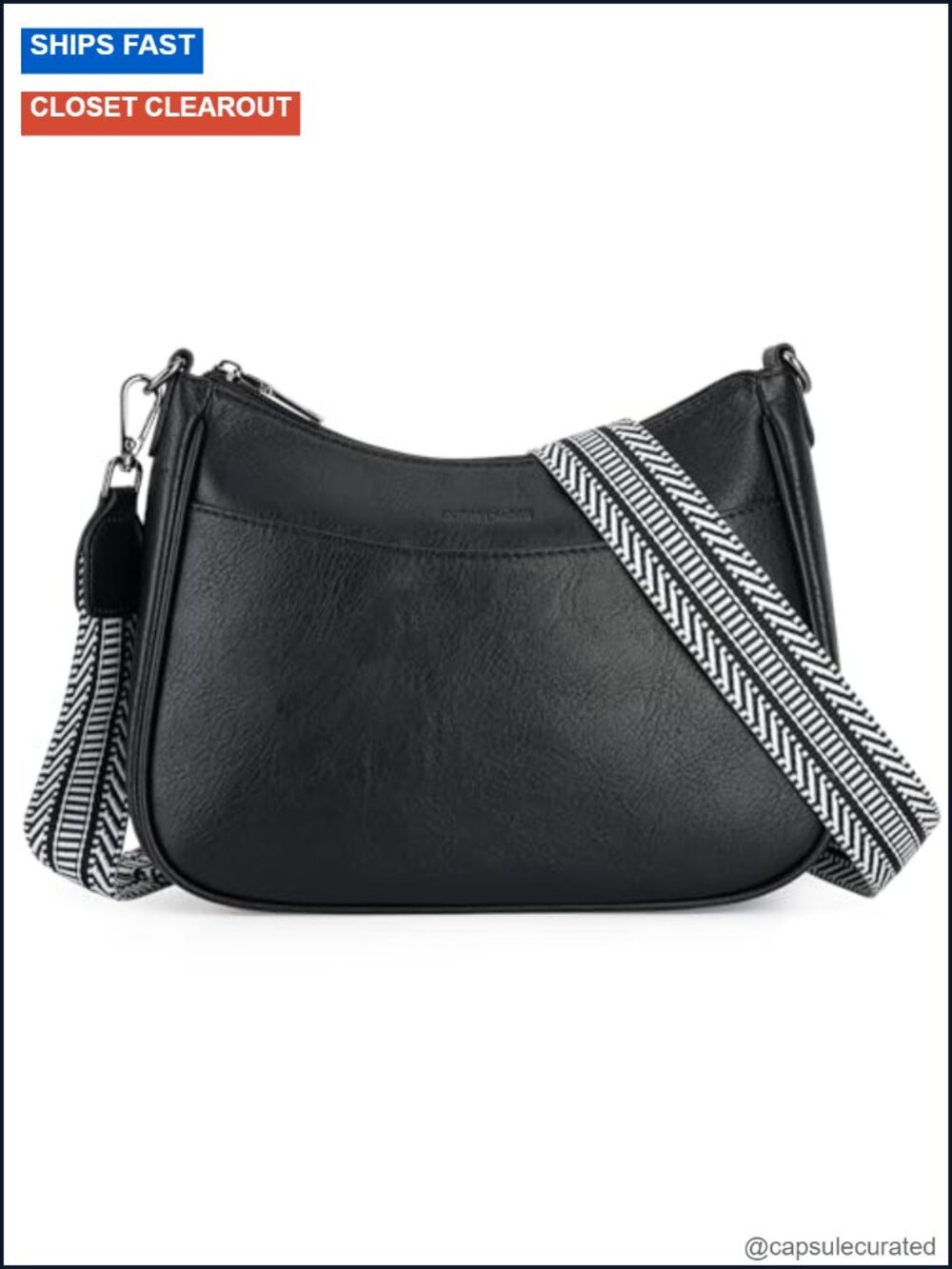 Trendy Vegan Leather Crossbody Purse with Adjustable Strap Women's Handbag